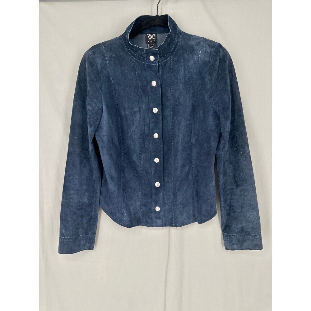 Worth Blue Suede Jacket